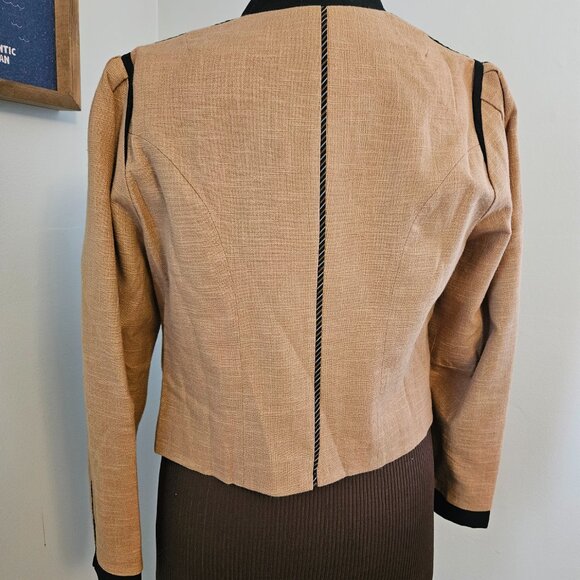 Vintage Salzburger Modell Dirndl Austrian Jacket, Mustard w/ Black Trim, Size 40 - Picture 10 of 13